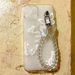 iPhone 14 phone case butterfly clip